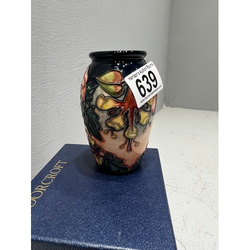 639 - Small Moorcroft vase with box