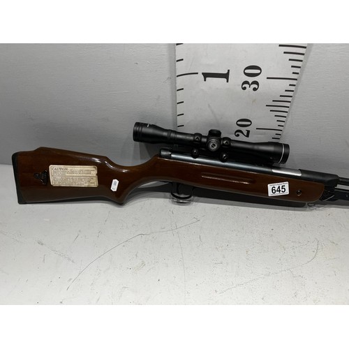 645 - High power air rifle Snow peak with telescopic lens