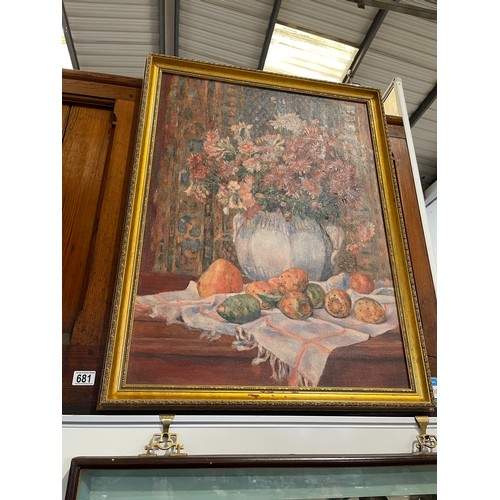 681 - Pair still life pictures in gilt frame