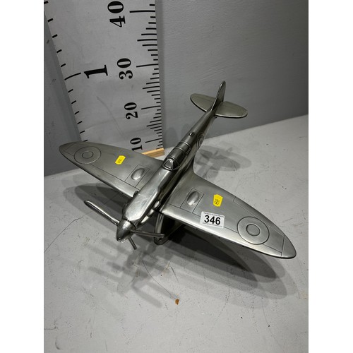 346 - Aluminium spitfire model