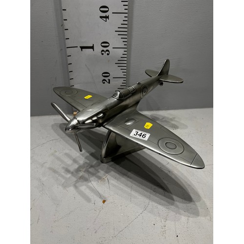 346 - Aluminium spitfire model