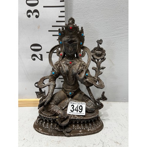 349 - Bronze God figure