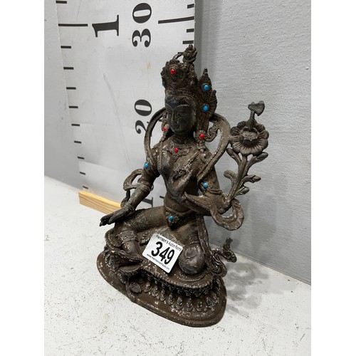 349 - Bronze God figure