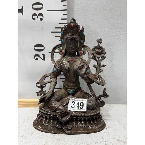 349 - Bronze God figure