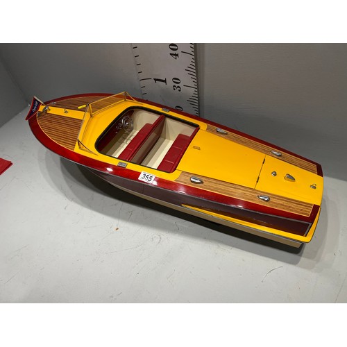 355 - Chris Craft 'Capri'model boat. Approx 3ft Long x 12