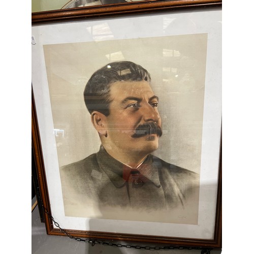 360 - 2 portrait pictures, Joseph Stalin, Russian gentleman