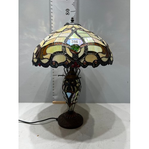 386 - Large Tiffany Design lamp very impressive