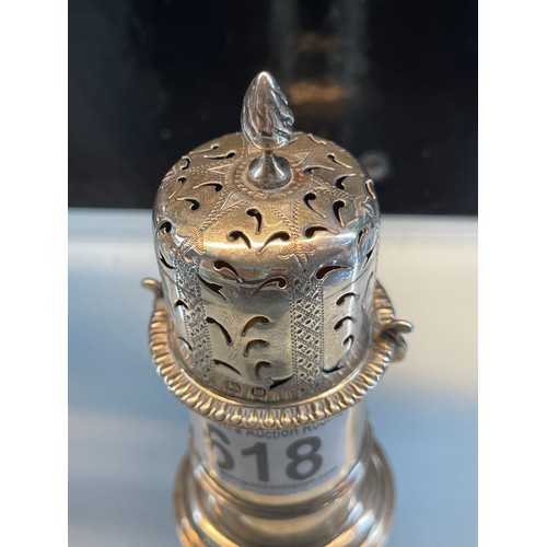 618 - Solid silver sugar sifter. 96g