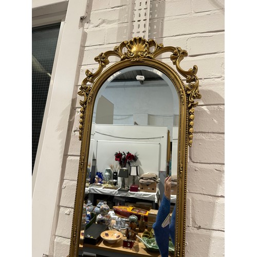 420A - Large french design Bevel edge gilt frame mirror