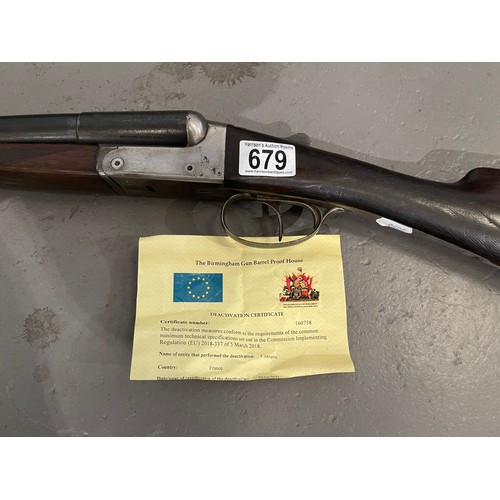 679 - Deactivated double barrel shotgun