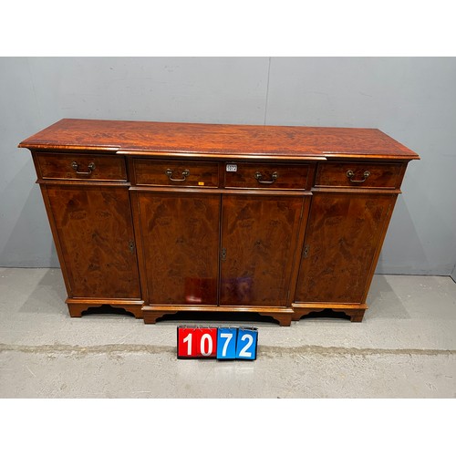1072 - Vintage yew wood credenza/sideboard