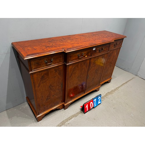 1072 - Vintage yew wood credenza/sideboard