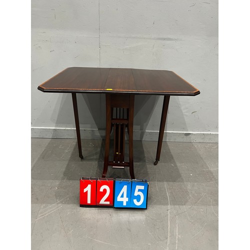 1245 - Edwardian inlaid drop leaf table