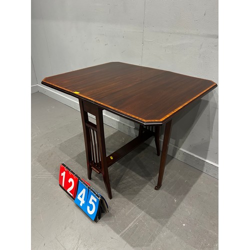 1245 - Edwardian inlaid drop leaf table