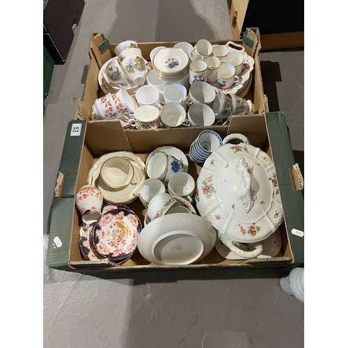 53 - 2 Boxes china teaware