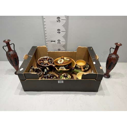 55 - Box earthware pottery