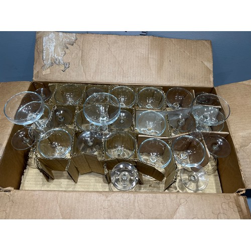 90 - Large box wine glasses approx 44