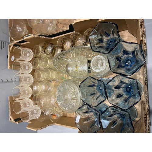 138 - 2 Boxes assorted glassware