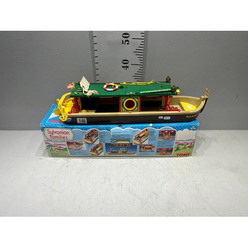 146 - Sylvanian families canal boat boxed