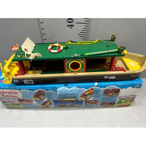 146 - Sylvanian families canal boat boxed
