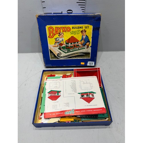 151 - Early Boxed bayko building set