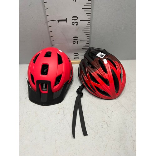168 - 2 Bicycle helmets
