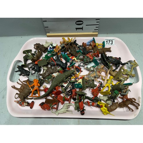173 - Quantity plastic soldiers & animals