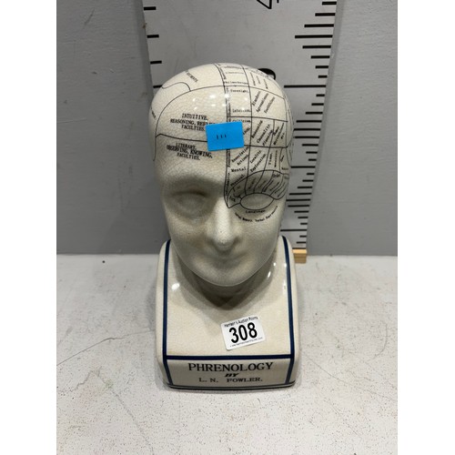 308 - Phrenology head by L.N fowler