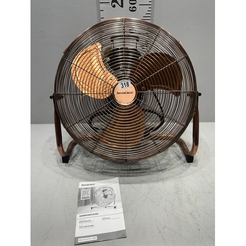 318 - Vintage silver crest fan