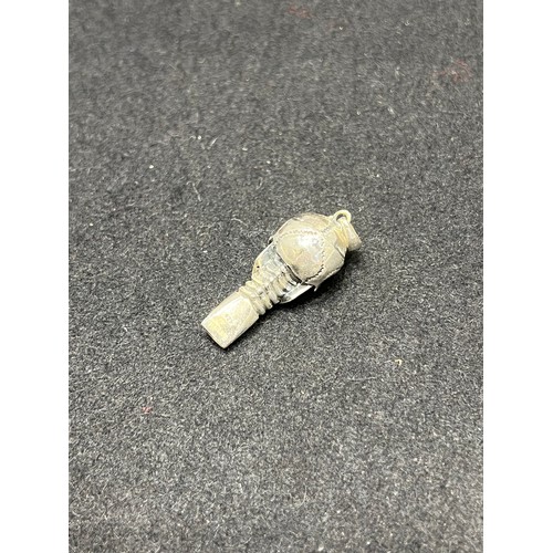 649 - Silver skull whistle