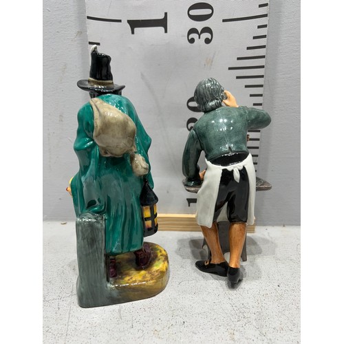 665 - 2 Royal doulton figures the clock maker HN2279 + the mask seller HN2103