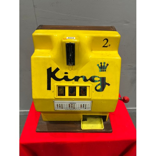 804 - 'King 2p play 1 armed arcade bandit /arcade machine (unable to test -no cable)