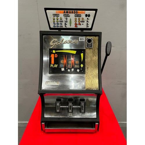 805 - Vintage 'galaxis' 1 armed arcade bandit /arcade machine (no plug)