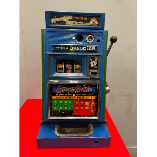 806 - Aristocrat Arcadian 1p 1 armed arcade bandit /arcade machine (no cable)