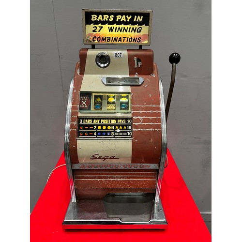 807 - Sega coffee star 1p 1 armed arcade bandit /arcade machine (working)