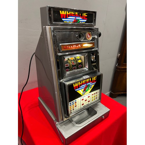 809 - Aristocrat Arcadian wheelie 1 armed arcade bandit /arcade machine (lights up & working)