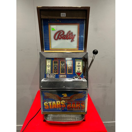 810 - Bally premium stars +bars 2p 1 armed arcade bandit /arcade machine (not working)