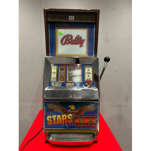 810 - Bally premium stars +bars 2p 1 armed arcade bandit /arcade machine (not working)