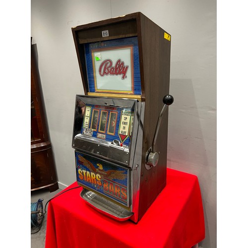 810 - Bally premium stars +bars 2p 1 armed arcade bandit /arcade machine (not working)