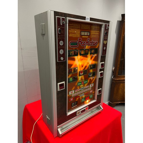 811 - Profit-star multi mat slot machine/arcade machine  (lights up working)