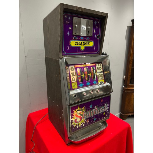 813 - Stardust 'bally' 1 armed arcade bandit 5p /arcade machine (lights up -not working)