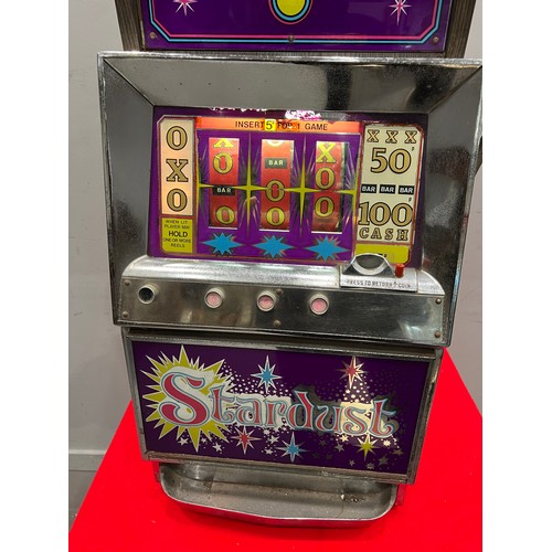 813 - Stardust 'bally' 1 armed arcade bandit 5p /arcade machine (lights up -not working)