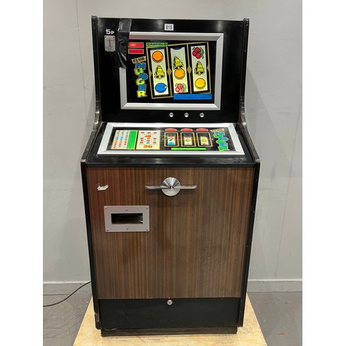 815 - Carfield retro 5p fruit machine /arcade machine (lights up working)