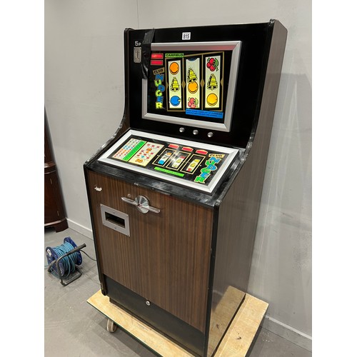 815 - Carfield retro 5p fruit machine /arcade machine (lights up working)