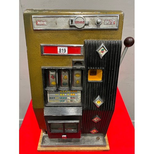 819 - Vintage 1 armed arcade bandit fruit machine /arcade machine (nt working)