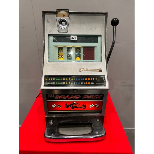 821 - Continental sega grand Prix 1 armed arcade bandit fruit machine /arcade machine (working)