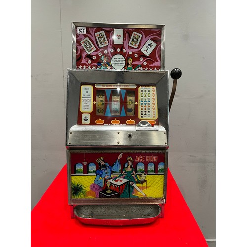 827 - Ace high 1 armed arcade bandit fruit machine 1p play /arcade machine (no plug)