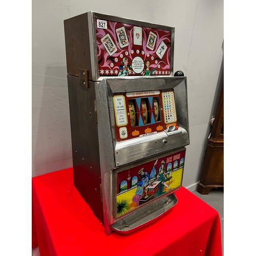 827 - Ace high 1 armed arcade bandit fruit machine 1p play /arcade machine (no plug)