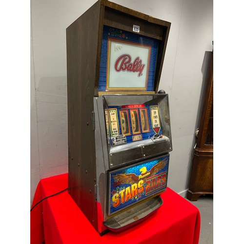 835 - Bally premier stars + bars 2p 1 armed arcade bandit /arcade machine ( lights up-not working)