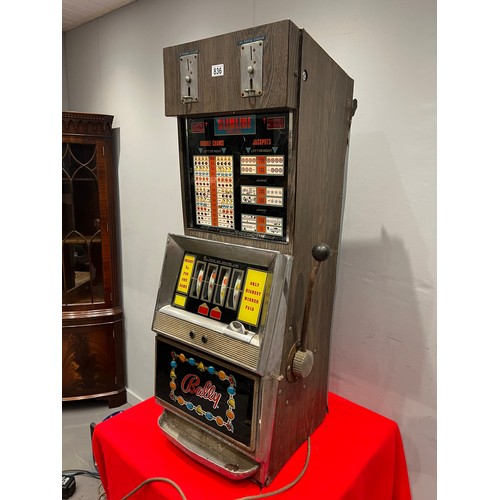 836 - Bally slimline special 5p play 1 armed arcade bandit /arcade machine (lights up, working but require... 